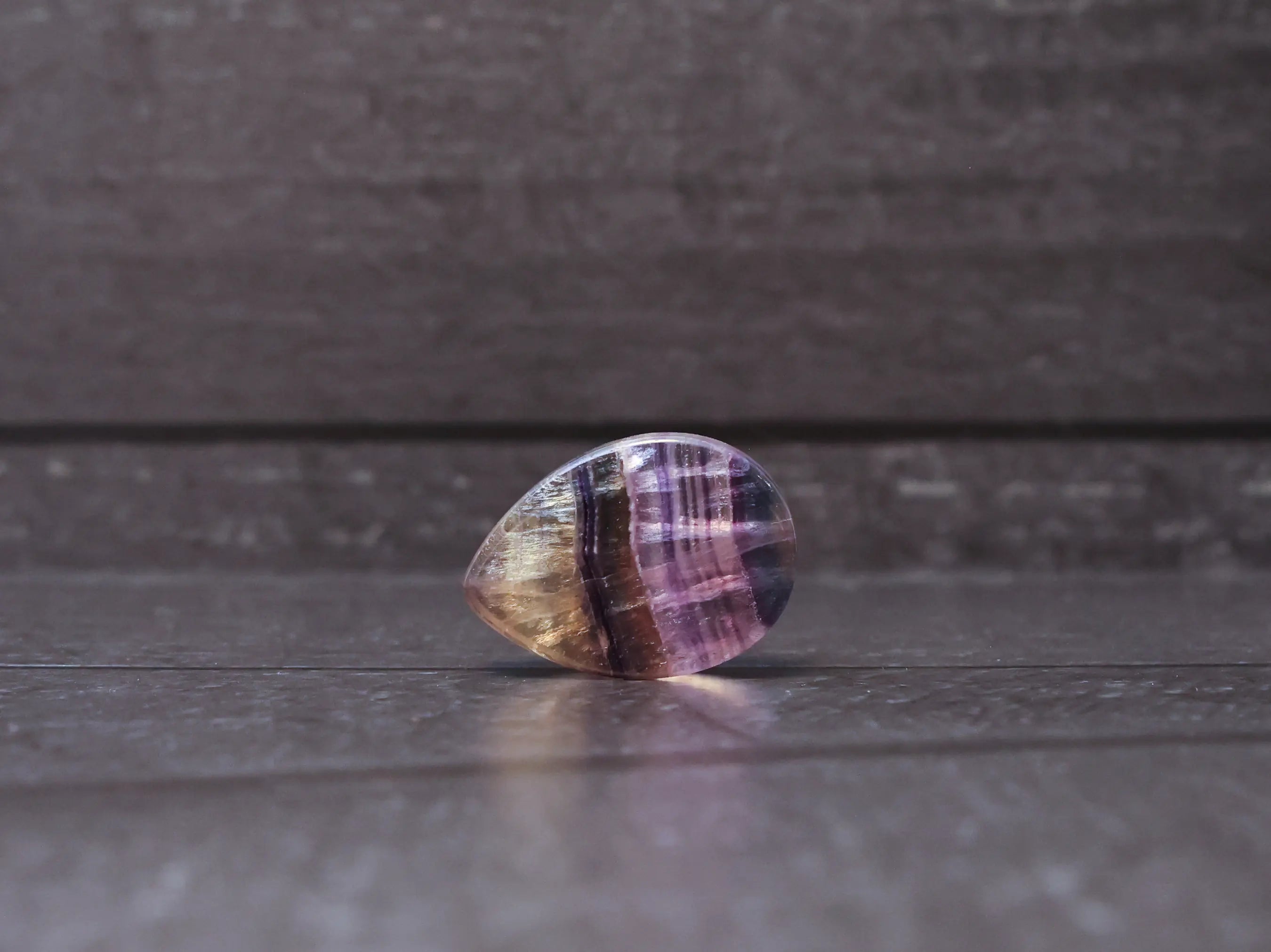 Rainbow Fluorite Teardrop Plugs (Light)