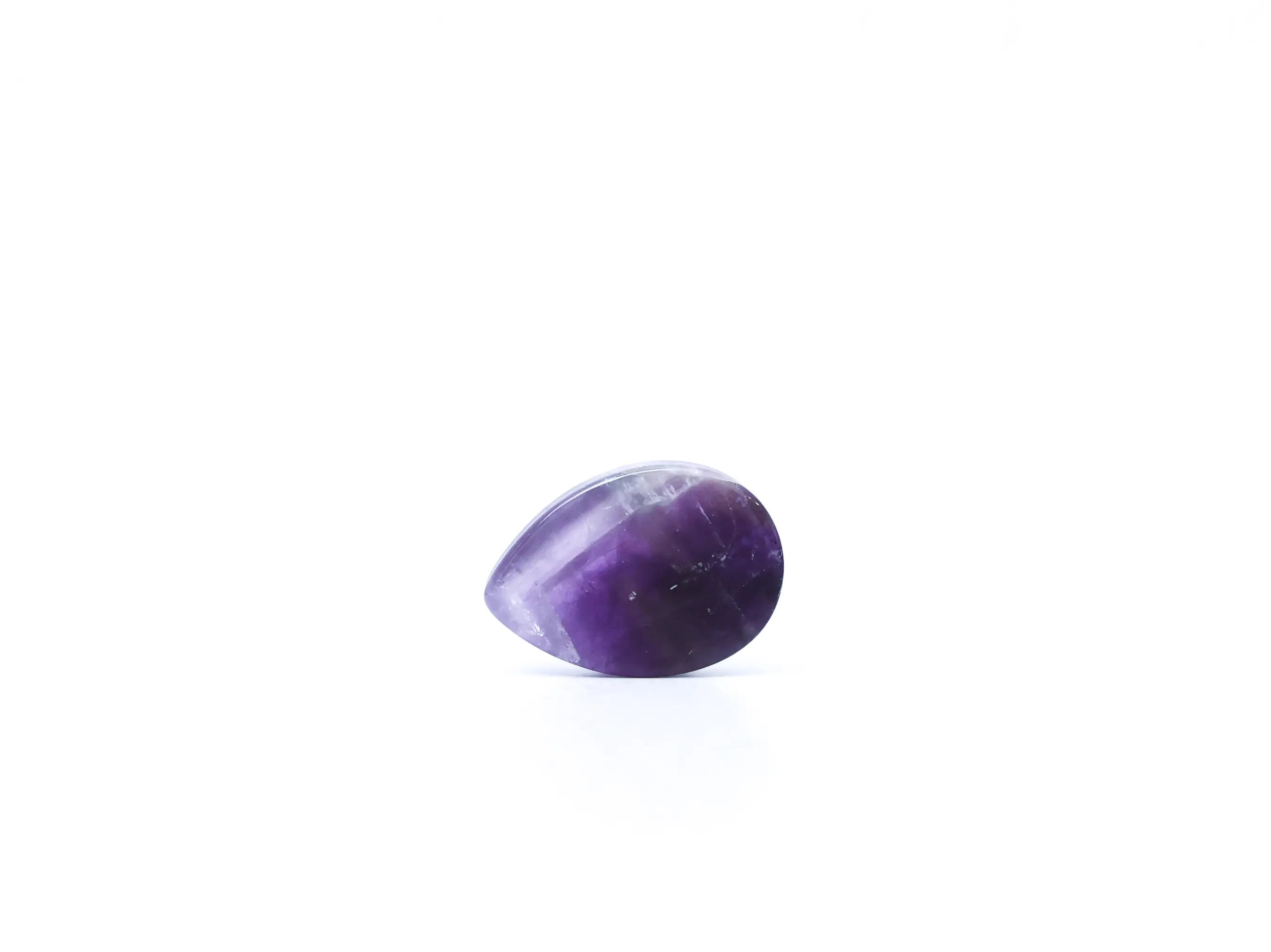 Purple Amethyst Teardrop Plugs