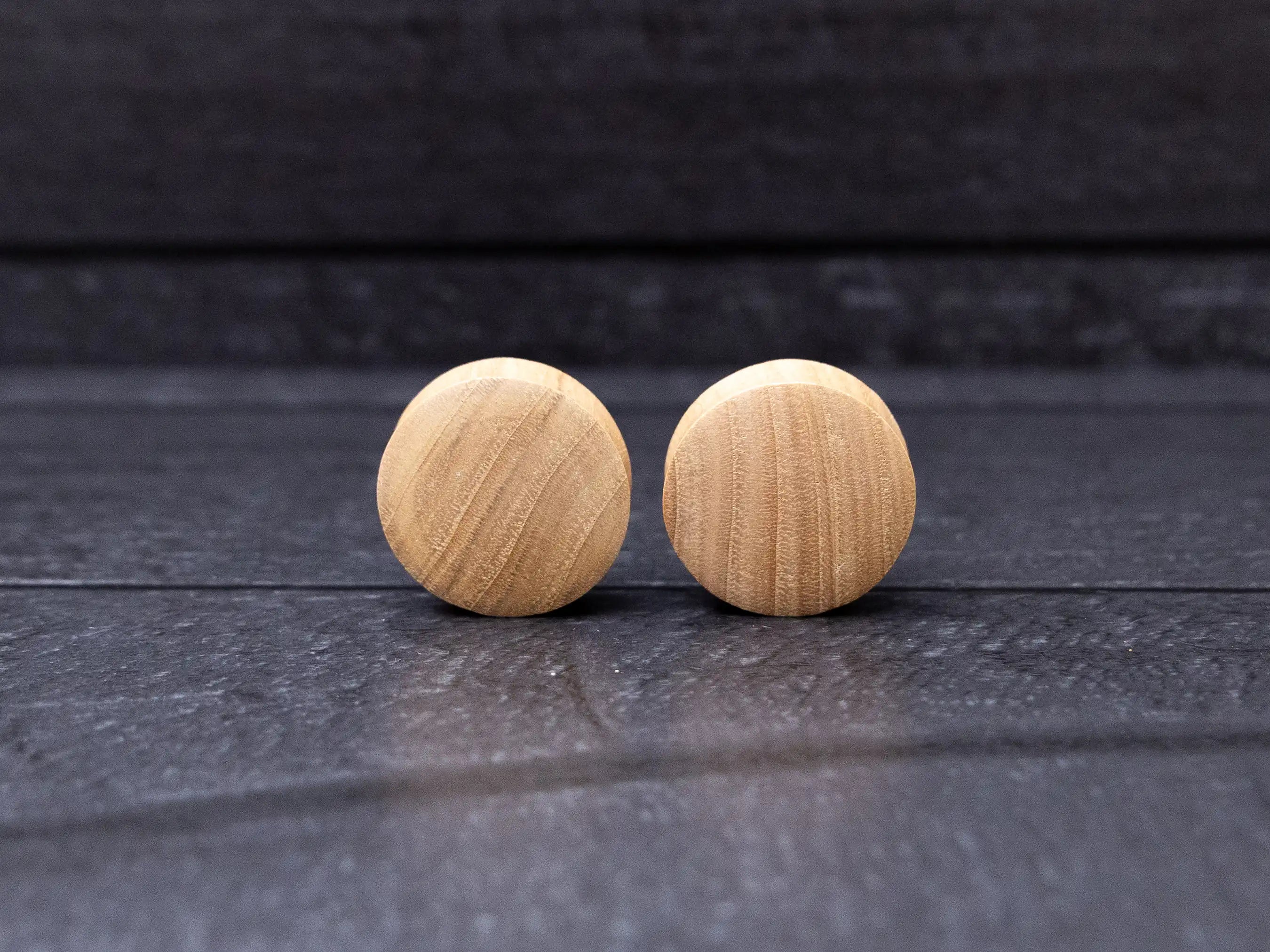 Chestnut wood double flare plugs