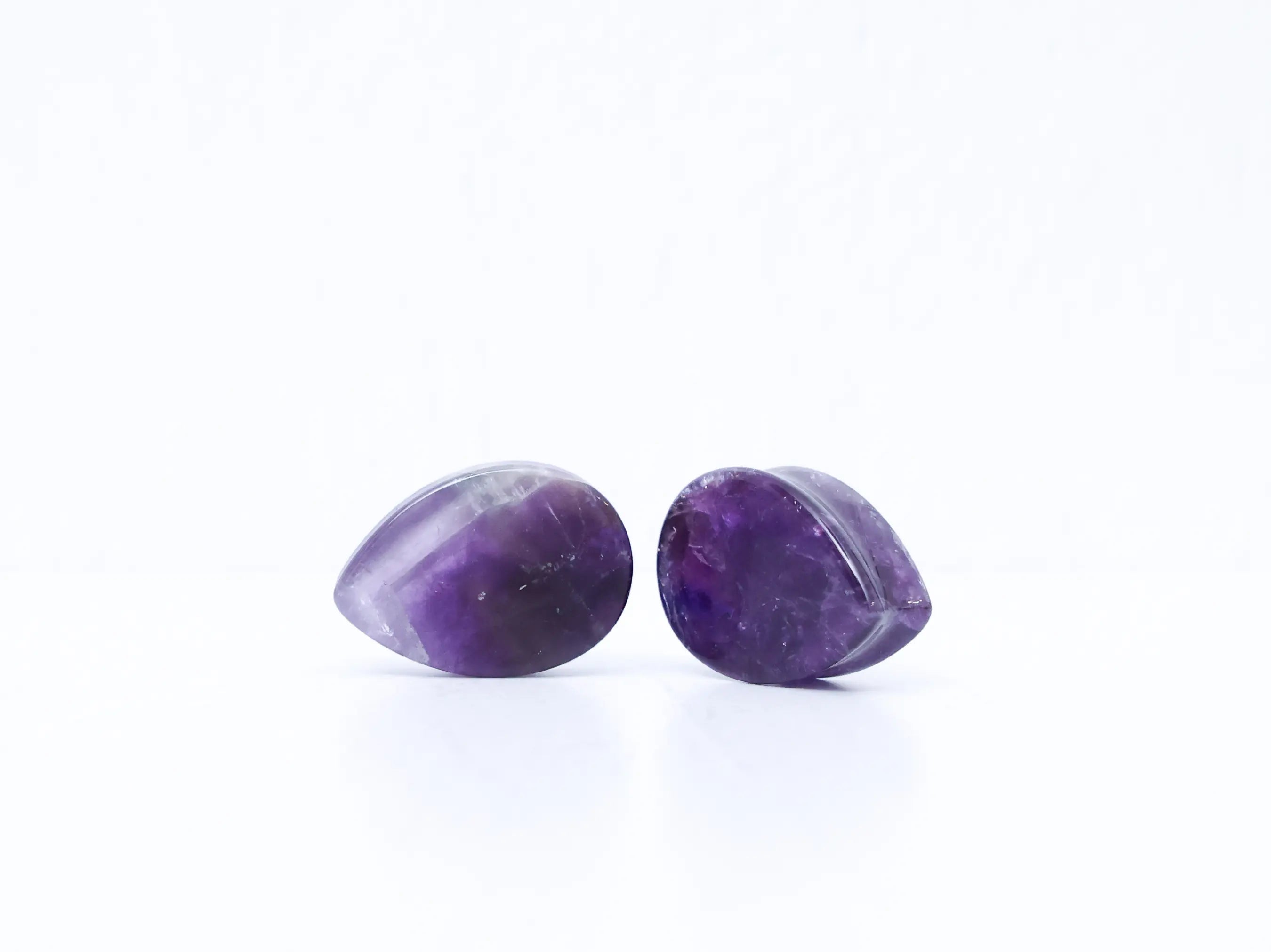 Purple Amethyst Teardrop Plugs