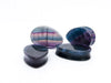 Rainbow Fluorite Teardrop Plugs (Dark)