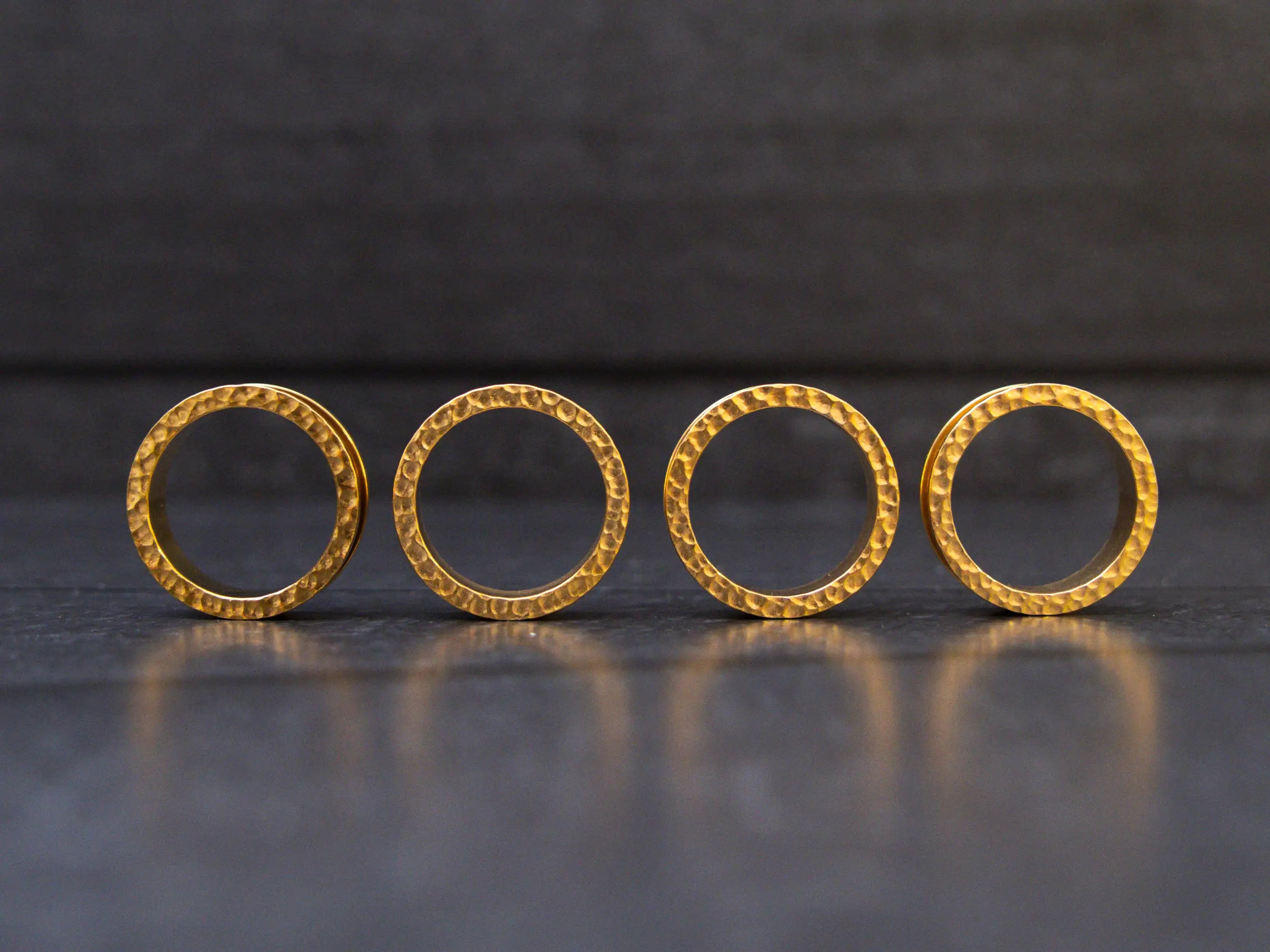 Gold Hammered Steel Tunnels