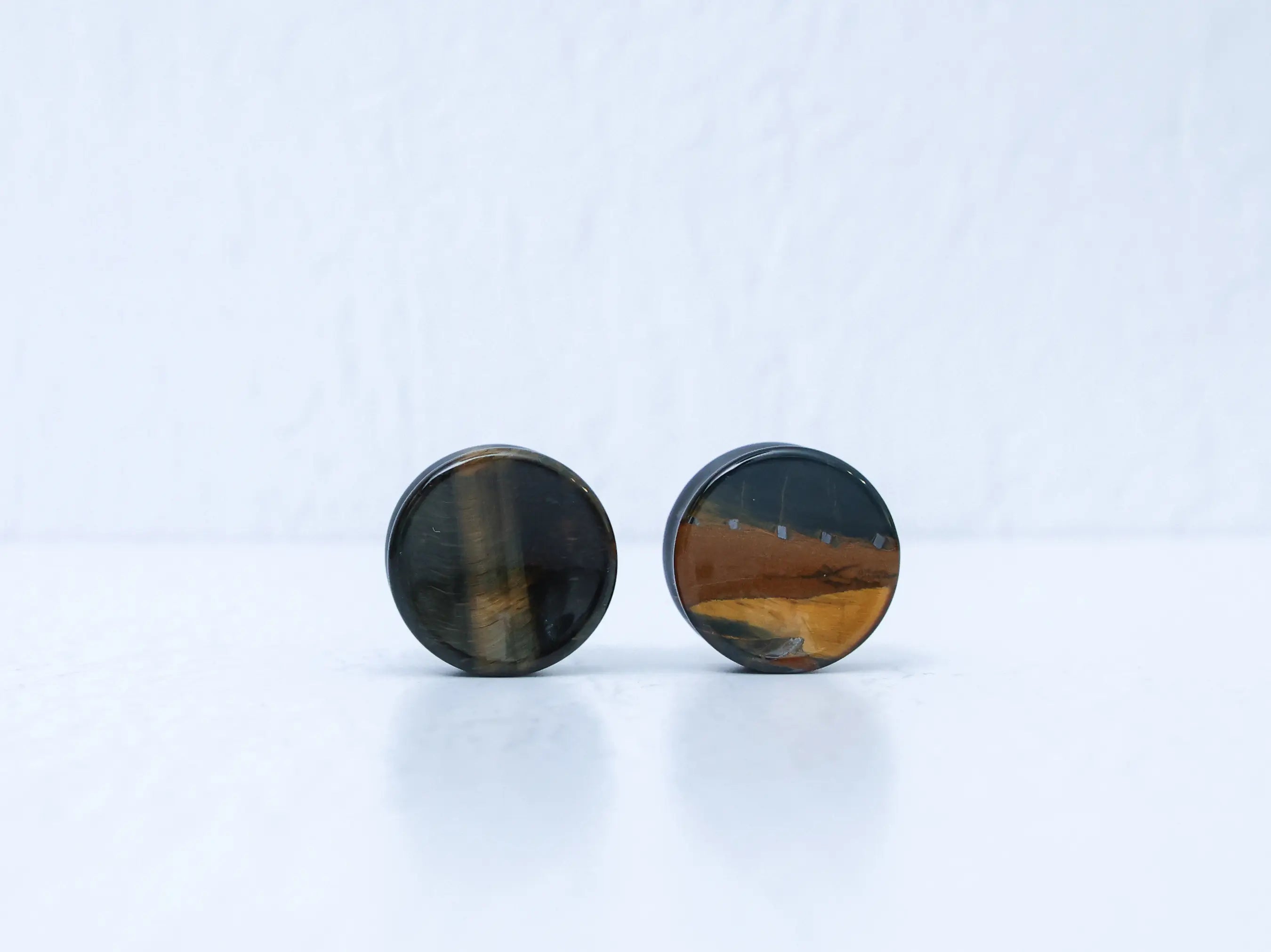 Blue Tigers Eye Concave Plugs