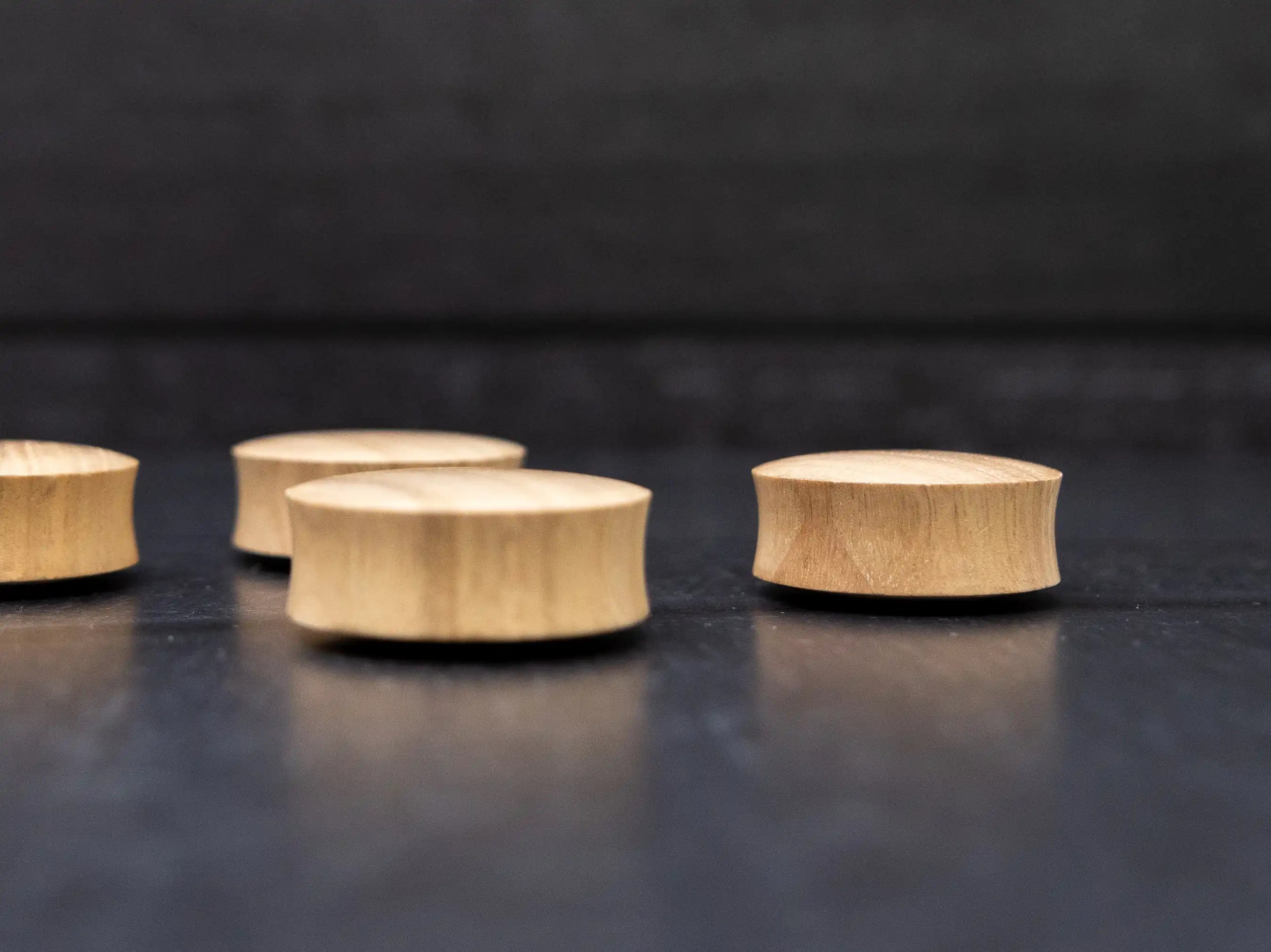 Chestnut wood double flare plugs