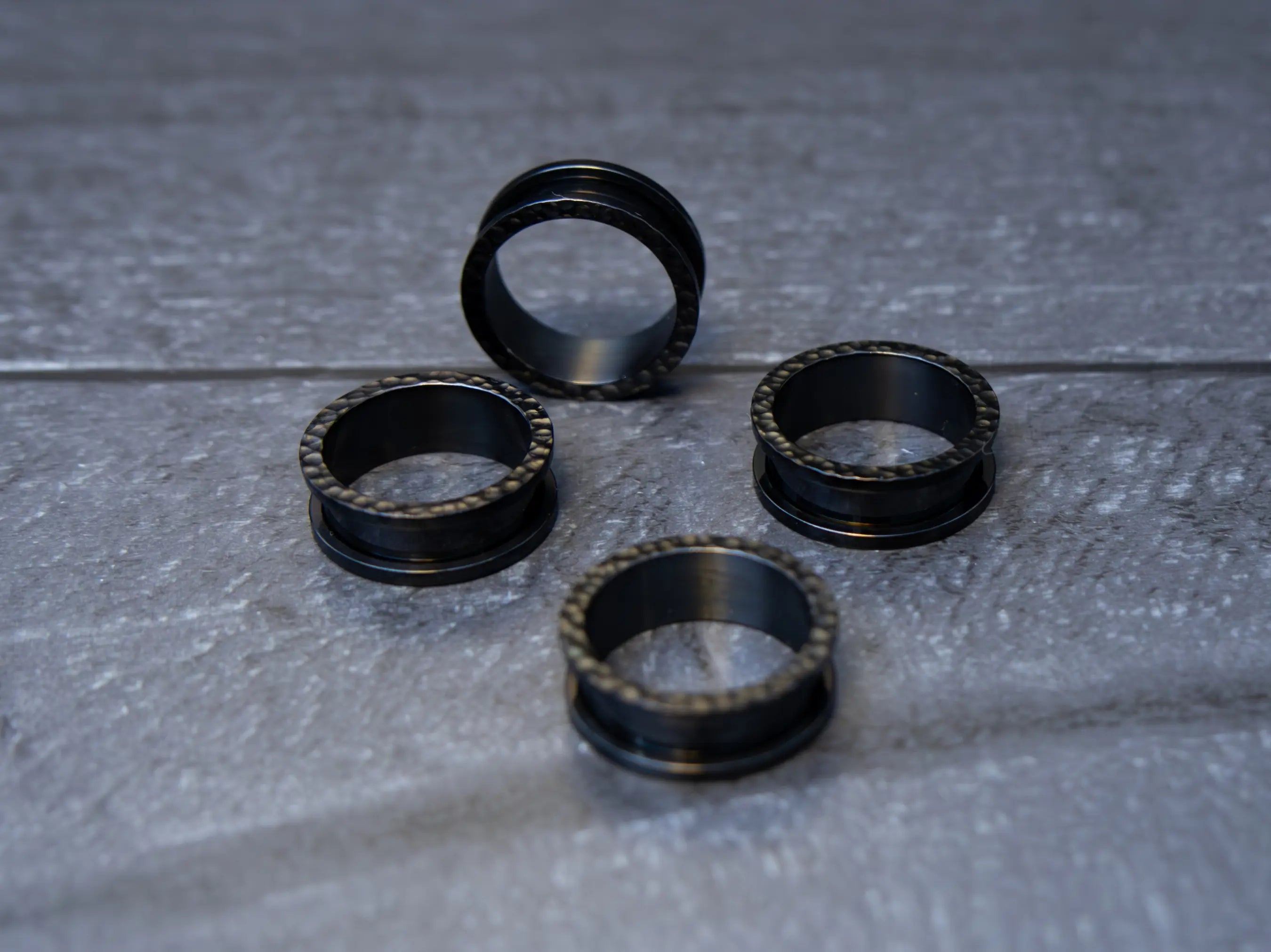 Black Hammered Steel Tunnels