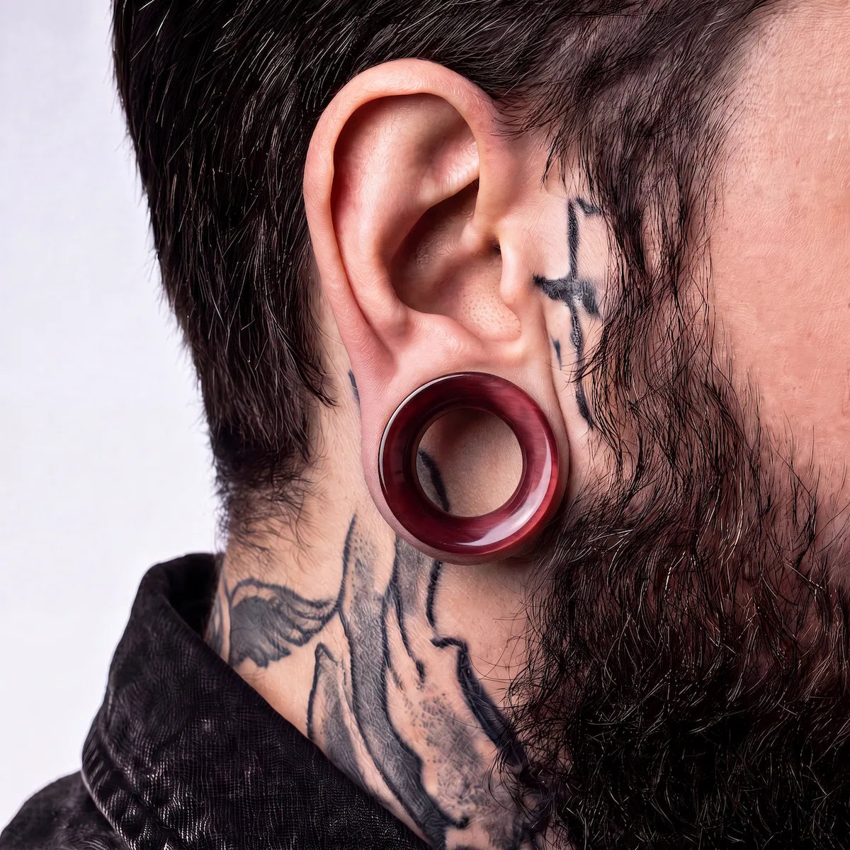 Deep Red Cats Eye Tunnels
