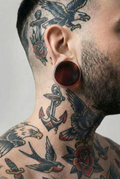 Deep Red Cats Eye Concave Plugs
