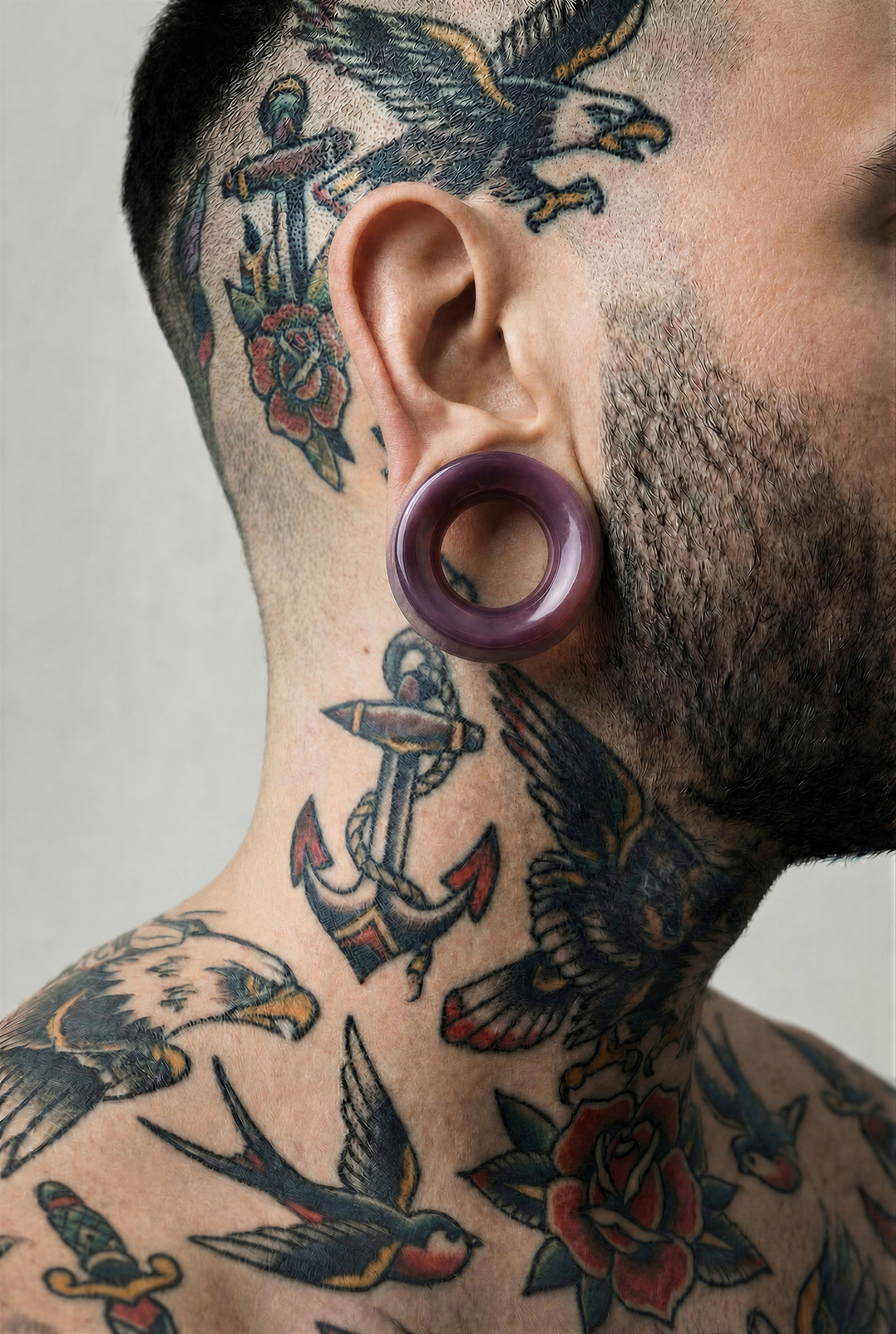 Deep Red Cats Eye Tunnels